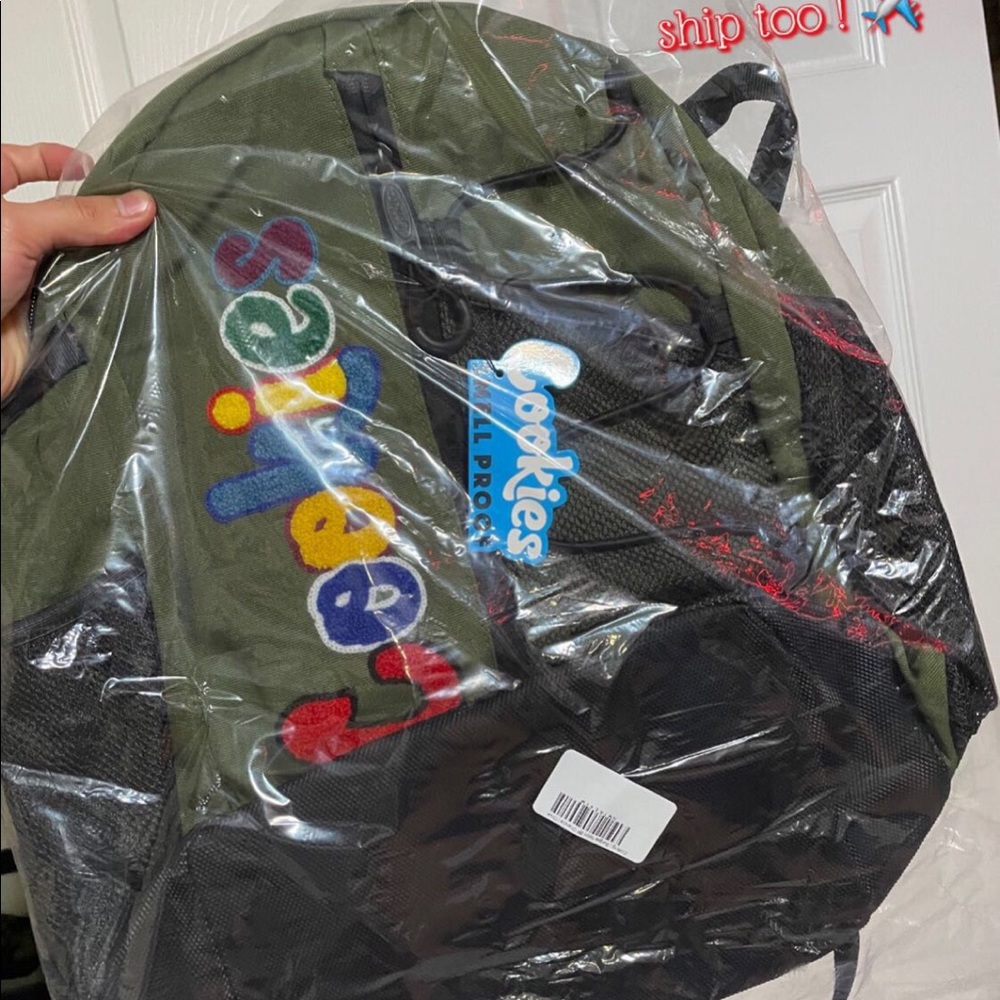 Cookies smell proof green backpack